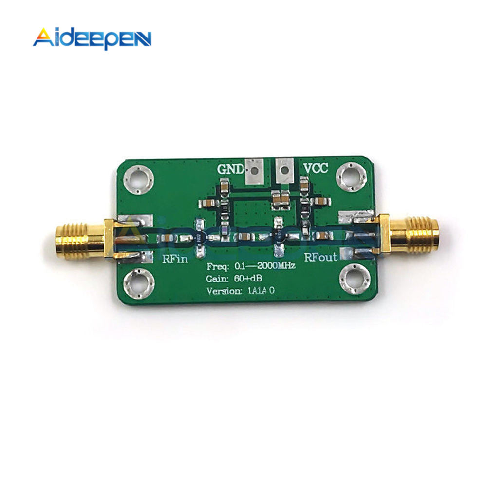 12V DC Broadband RF Low Noise Amplifier Module – 0.01-2000MHz, 32dB Gain, LNA