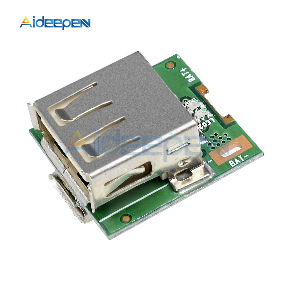 2Pcs 5V Lithium Akku Ladegerät Step Up Protection Board Boost Power Modul  Micro USB Li-Po