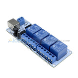 5V Usb 4 Channel Automation Relay Computer Control For Arduino Pic Dsp Avr+Cable Function Module