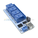 5V Usb 4 Channel Automation Relay Computer Control For Arduino Pic Dsp Avr+Cable Function Module