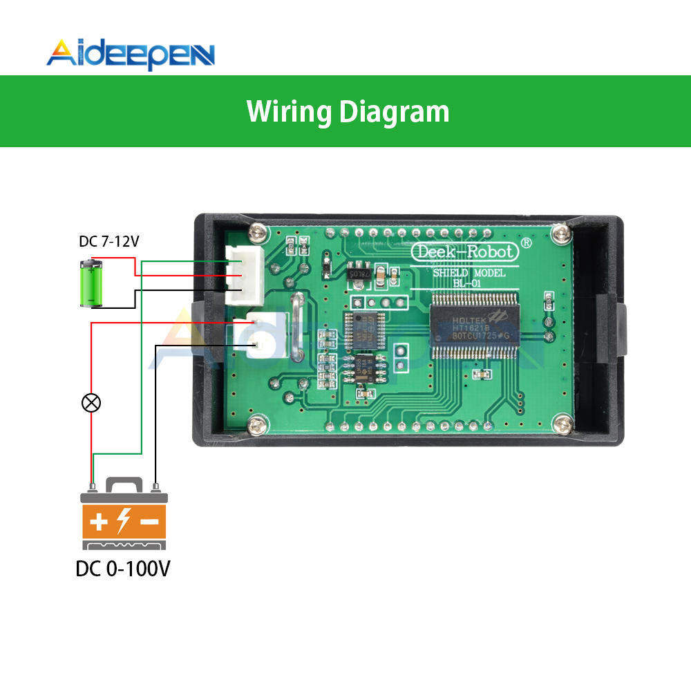 DC 0-100V 10A Digital Voltmeter Ammeter Display in Pakistan