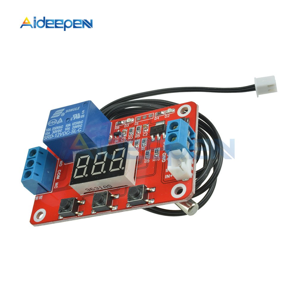 DC 12V LED Display Digital Thermostat Temperature Controller Module Re –  Aideepen