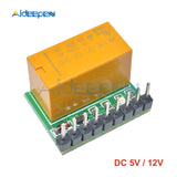 DC 5V/12V DPDT Double Pole Double Throw Relay Module Polarity Reversal Switch Board for Stereo Audio Motor Polarity reversal PLC