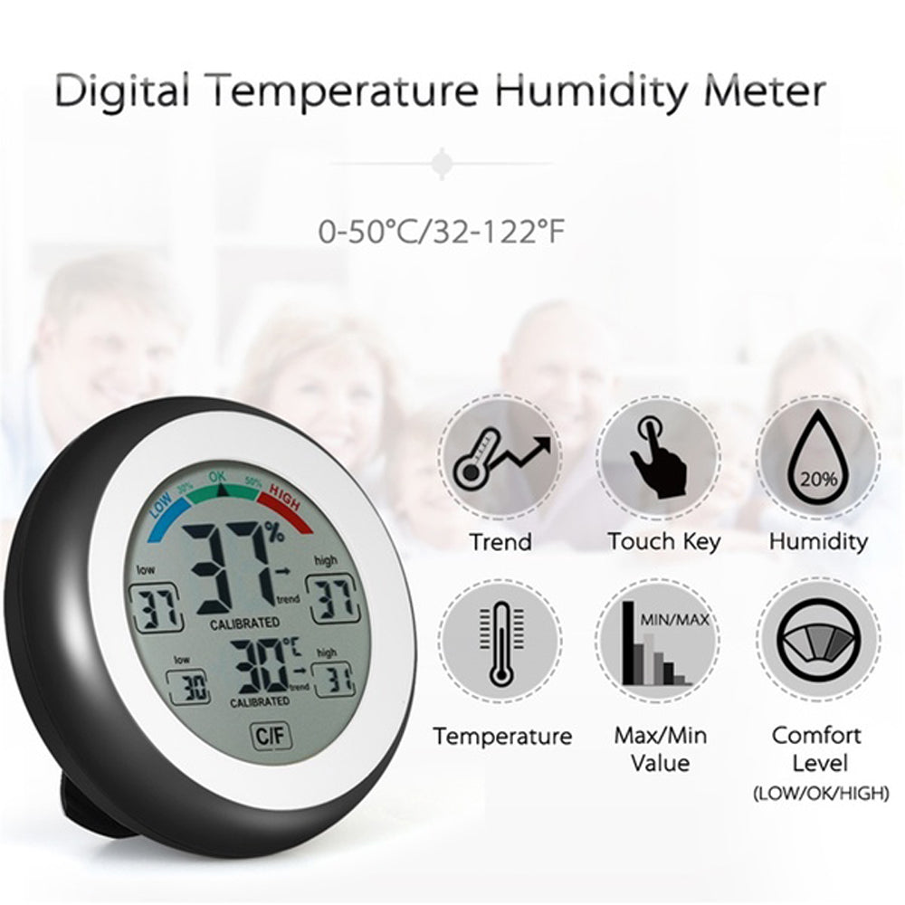 Digital Thermometer Hygrometer Temperature Humidity Gauge with
