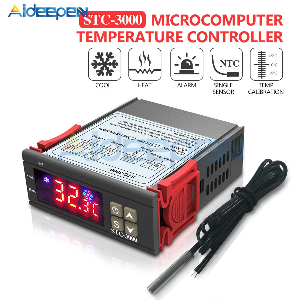 Kaufe Out Cooling NTC Heizung LED Digital Temperaturregler Messgerät  Temperaturregler Thermostatsteuerung
