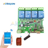 Smart home Automation Modules DIY Wireless Switch Remote Contro 4CH DC5V 7 32V AC 90 250V and 433mhz Wifi Switch with Timer