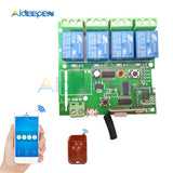 Smart home Automation Modules DIY Wireless Switch Remote Contro 4CH DC5V 7 32V AC 90 250V and 433mhz Wifi Switch with Timer