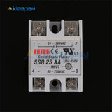 Soild State Relay SSR 25AA 25A AC to AC 80 250V 24 380V 6.3*4.5*2.3 cm