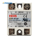 Solid State Relay SSR 40AA 40A Actually 80 280V AC TO 90 480V AC SSR 40AA Relay Solid State