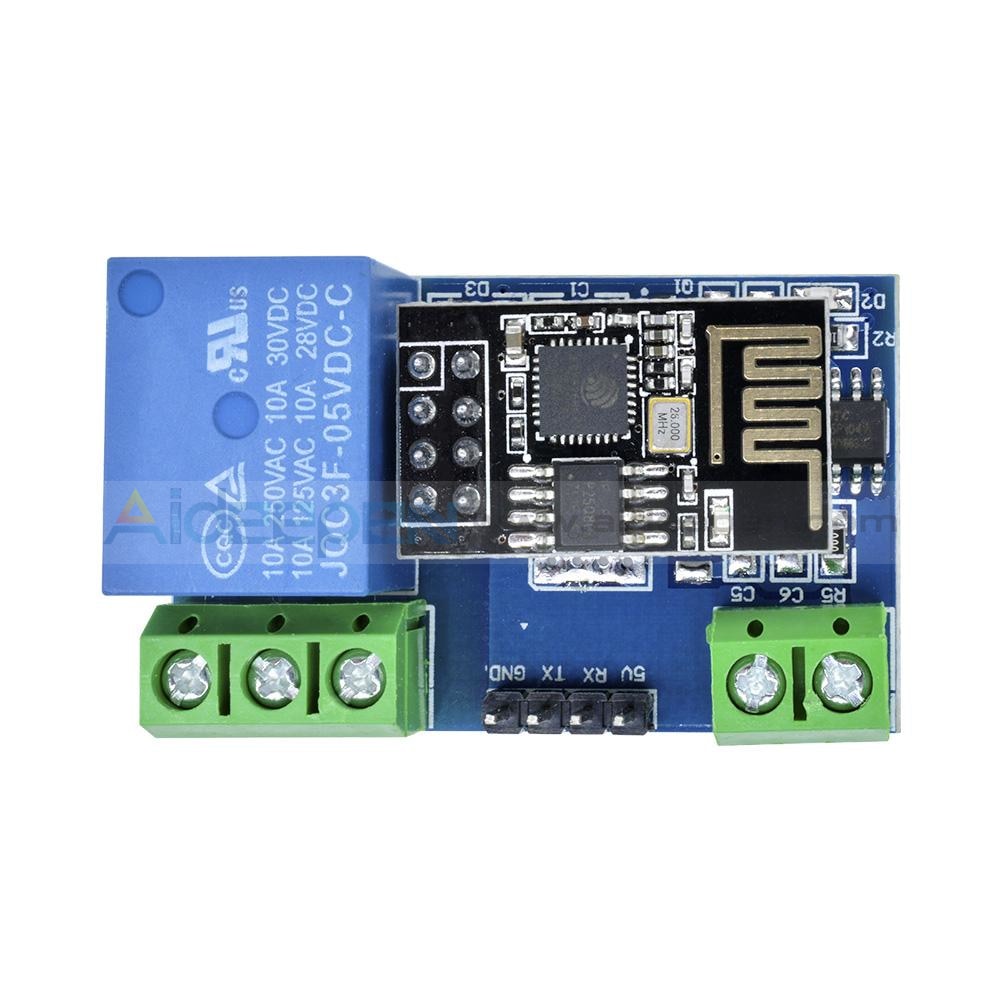 ESP8266 ESP-01 2/4-Channel WiFi Relay Module – 5V/12V For Smart Home IOT (APP Control)
