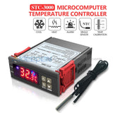 Stc-3000 Digital Temperature Controller Thermostat With Sensor Ac 110V-220V/dc 24V/dc 12V