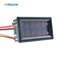 0.28 Inch Digital DC Voltmeter Ammeter 4 Bit 5 Wires DC 100V 10A Voltage Current Meter Current Monitor Red Blue LED Dual Display
