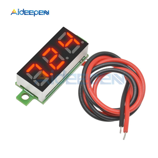 0.28 inch 0.28" DC 2.5 30V Mini Digital Voltmeter Voltage Tester Meter Red LED Screen Electronic Parts Accessories 2 Wire