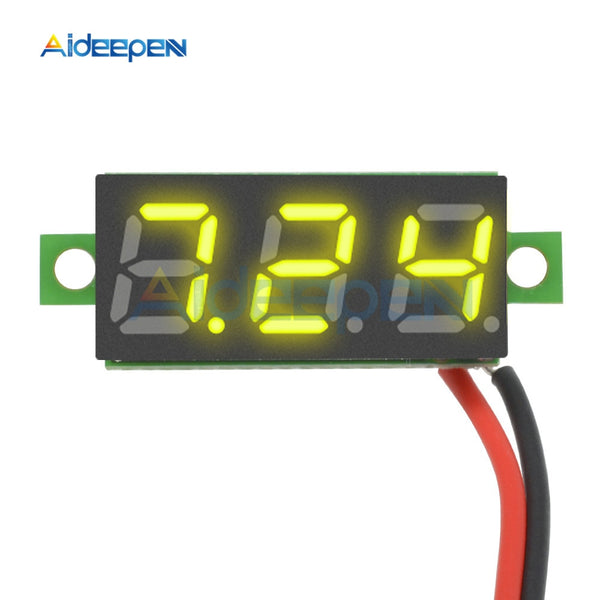 0.28 inch DC 2.5 30V Mini LCD Digital Voltmeter Voltage Meter Panel Volt Tester Detector Monitor 2 Wire Yellow LED Screen