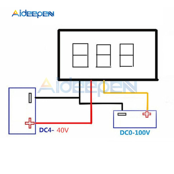 0.28 Inch DC LED Digital Voltmeter 0-100V Voltage Meter Auto Car Mobile  Power Voltage Tester