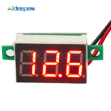 0.36 Inch 0.36'' DC 4.7 32V 3 Digit Display Voltmeter Mini LED Digital Panel Volt Voltage Meter Instrument Red/Blue/Gree/White