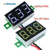 0.36 Inch 0.36'' DC 4.7 32V 3 Digit Display Voltmeter Mini LED Digital Panel Volt Voltage Meter Instrument Red/Blue/Gree/White