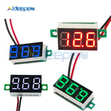 0.36 Inch 0.36'' DC 4.7 32V 3 Digit Display Voltmeter Mini LED Digital Panel Volt Voltage Meter Instrument Red/Blue/Gree/White