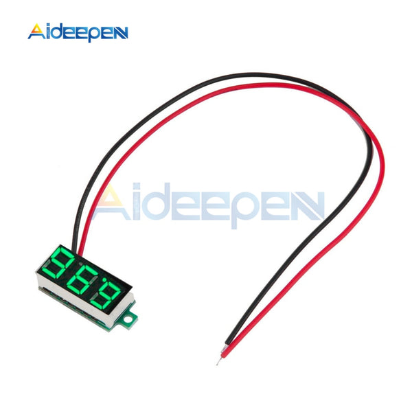 0.36 Inch Mini LED Digital Voltmeter Green Panel Voltage Meter DC 4.7~32V 3 Digit Display Adjustment Voltmeter