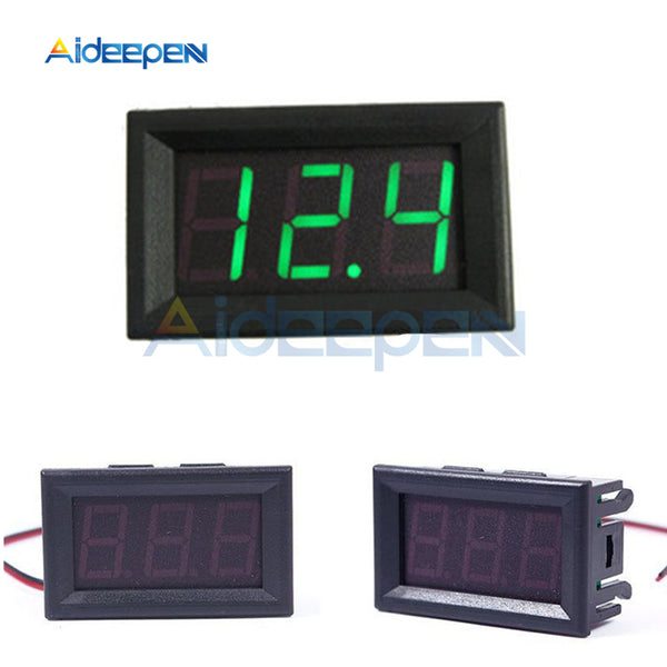 0.56 inch Green LED DC 4.50V 30.0V Digital Voltmeter Voltage Volt Meter Panel Gauge Home Use Voltage Display 2 Wires