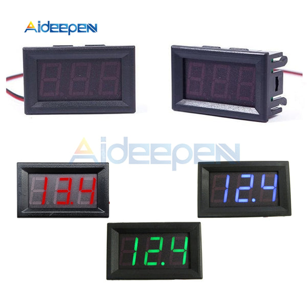 0.56 inch LED Digital Voltmeter Voltage Volt Meter Panel Gauge  DC 4.50V 30.0V Home Use Voltage Display 2 Wires Red And Black