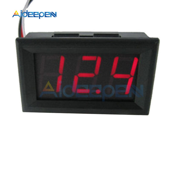 0.56 inch Red LED DC 4.50V 30.0V Digital Voltmeter Voltage Volt Meter Panel Gauge Home Use Voltage Display 2 Wires Red and Black