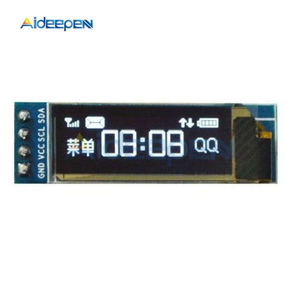 0.91 Inch 128x32 IIC I2C White OLED LCD Display DIY Module SSD1306 Driver IC DC 3.3V 5V For Arduino PIC