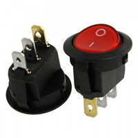 5PCS KCD1 Small Round Rocker Switch Diameter 15MM Seesaw Power Boat Switch ON OFF 2 Pin 3 Pin 3A/250V 6A/125V AC