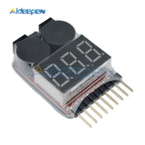 1 8S Lipo/Li ion/Fe Battery Voltage 2 In 1 Tester Low Voltage Buzzer Alarm Test Tools for RC Car Boat