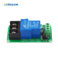 1 Way 30A DC 5V 12V 24V Relay Module Optocoupler High/Low Level Trigger Relay Module High Current For Smart Home PLC Automated