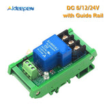 1 Way DC 5V 12V 24V Relay Module Optocoupler High/Low Level Trigger Relay Module With Guide Rail For Smart Home PLC Automated