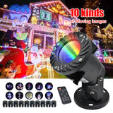 10 Patterns LED Projector Disco Light Christmas Party Lights Waterproof LED Stage Light Landscape Garden Lamp Decor with Remote on AliExpress