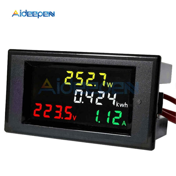 100A AC 80 300V LED Digital Voltmeter Ammeter AC 110V 220V Power Energy Voltage Current Meter Charger Tester Detector Monitor