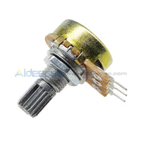 100K Ohm Linear Taper Rotary Potentiometer Panel Pot B100K 15Mm Wh148 3 Pin Basic Tools