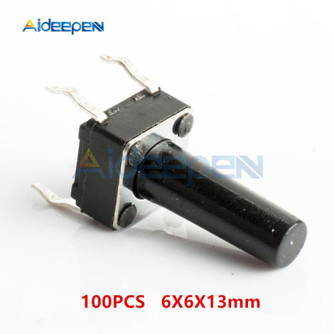 100pcs/Lot 6X6X13 4PIN Panel PCB Momentary Tactile Tact Push Button Mi ...