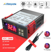 10A 12V 24V AC 110V 220V Digital LED Temperature Controller STC 3000 for Arduino Cooling Heating Switch Thermostat NTC Sensor
