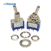 10PC/5PC MTS 102 Toggle Switch Power Switch 2 Position ON ON 3 Pin Electrical Equipment 125V/6A 250V/3A Copper/Silver Contacts