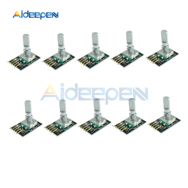 10Pcs 360 Degrees Rotary Encoder Module Brick Sensor Development Board KY 040 With Pins