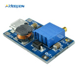 10Pcs DC DC Adjustable Boost Module 2A Boost Plate Step Up Module with MICRO USB 2V 24V to 5V 9V 12V 28V
