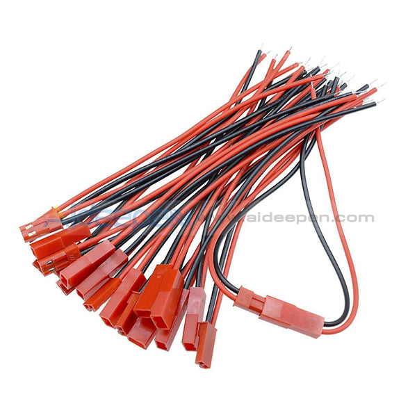 10Pairs 100Mm Jst Connector Plug Cable Line Male+Female For Rc Bec Basic Tools