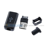 10Pcs Micro Usb Type B Male Plug Connector Kit With Plastic Cover Basic Tools