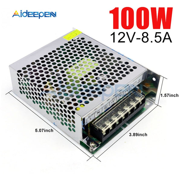 12V 8.5A 100W Switching Power Adapter 12V 8.5A 100 Watts Voltage Converter Regulated Switch Power Supply for LED