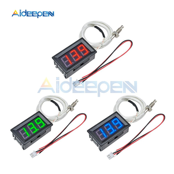 12V B310 LED Digital Thermometer 12V Temperature Meter K type M6 Thermocouple Tester Table Industrial Temperature Control