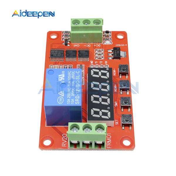 12V DC Multifunction Self lock Auto lock Relay PLC Cycle Delay Time Ti ...