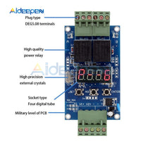 12V Dual Programmable Time Relay Module Relay PLC Board Cycle Delay Timer Module 2 Voltage Detection Control on AliExpress