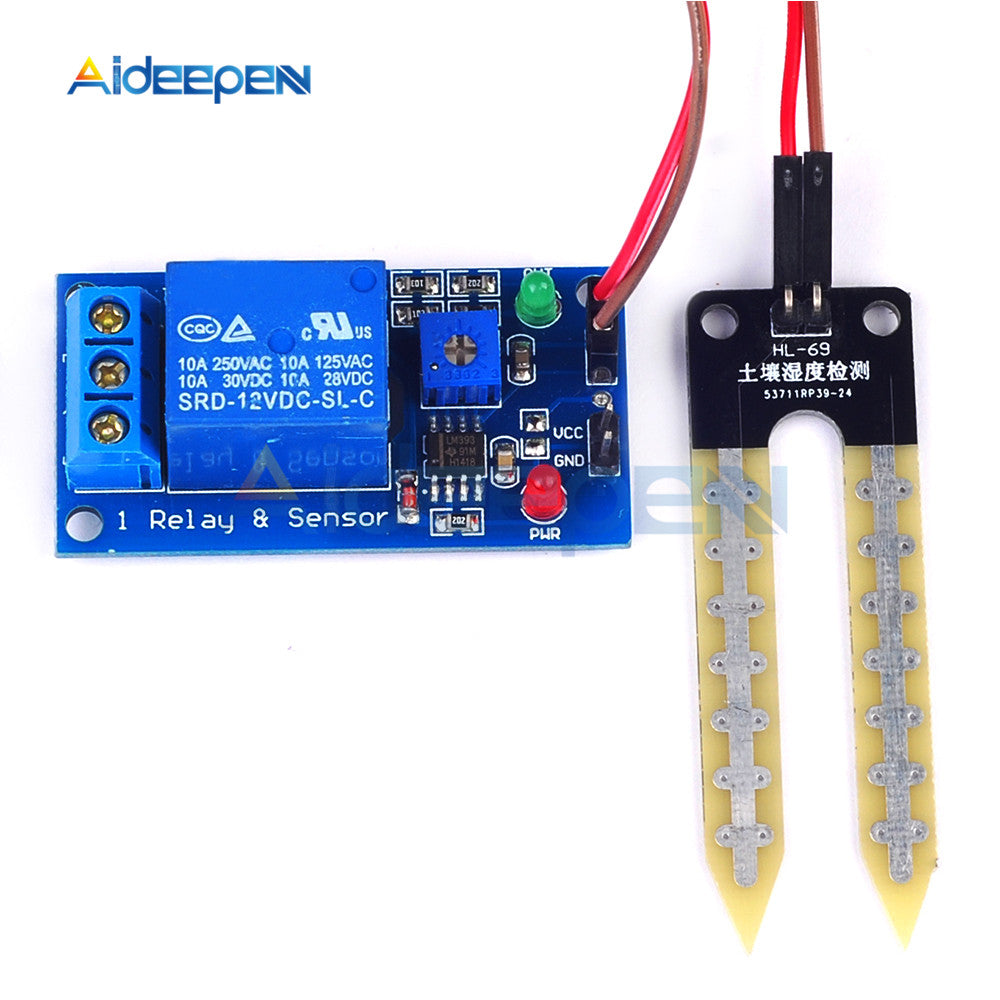12V Soil Moisture Relay Module Electronics Soil Moisture Sensor Humidi ...