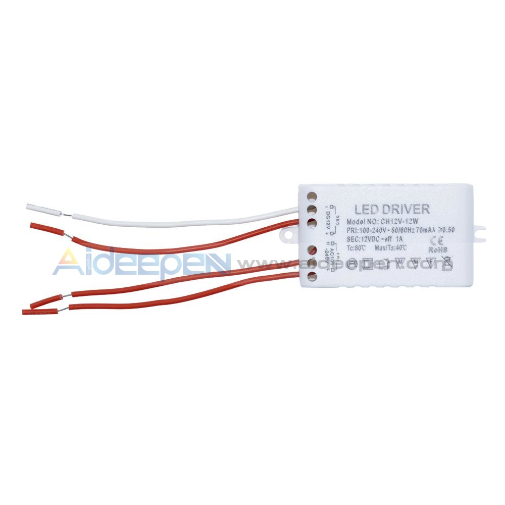 12W LED Driver Power Supply Transformer for LED Strip Lights DC 12V ...
