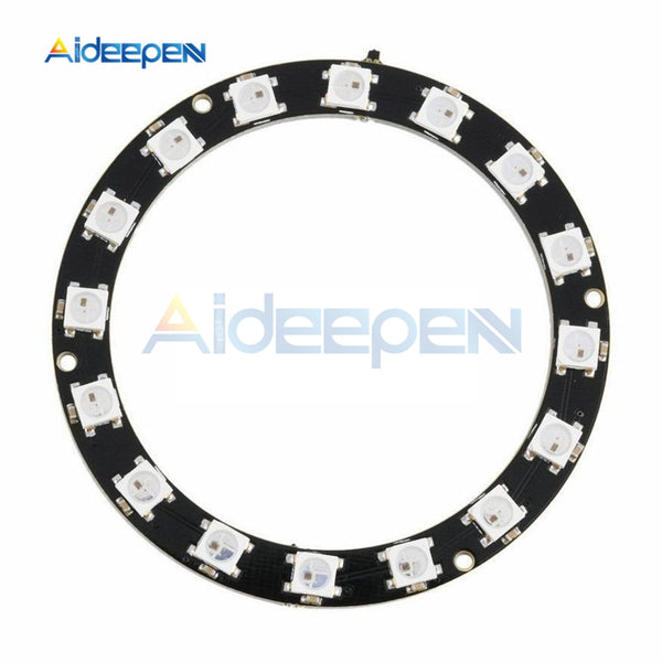 16 Bits 16 X WS2812 5050 RGB LED Ring Lamp Light with Integrated Drivers 60mm For Arduino WS2812B