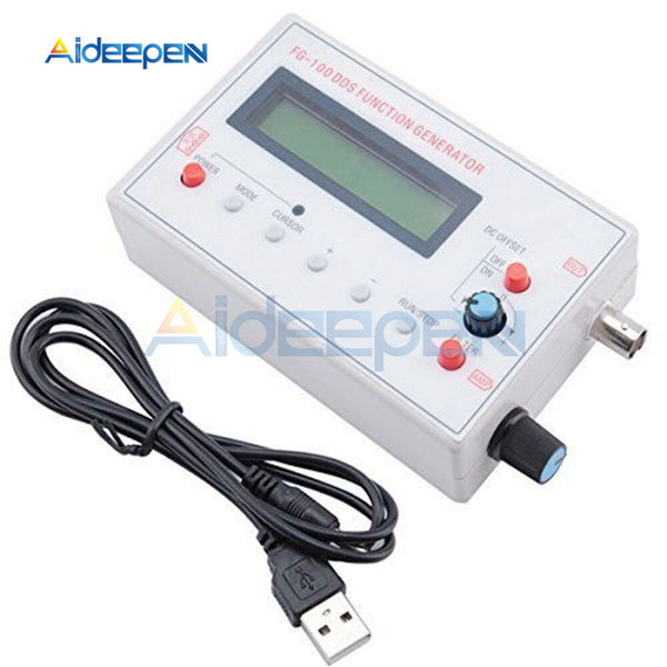 1HZ 500KHZ DDS Function Signal Generator Frequency Counter Sine + Square + Triangle + Sawtooth Waveform