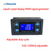 1Hz 150KHz PWM Pulse Frequency Duty Cycle Adjustable Module Square Wave Rectangular Wave Signal Generator LCD Display